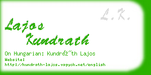 lajos kundrath business card